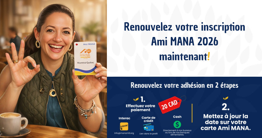 Renouvelez votre inscription Ami MANA 2026